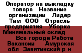 Оператор на выкладку товара › Название организации ­ Лидер Тим, ООО › Отрасль предприятия ­ Уборка › Минимальный оклад ­ 28 000 - Все города Работа » Вакансии   . Амурская обл.,Завитинский р-н